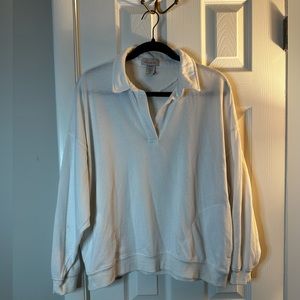 White light jersey crew cut long sleeve